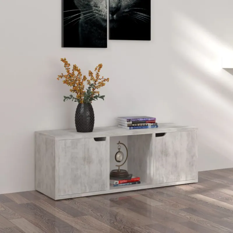 Televizoriaus spintelė, betono, 88,5x27,5x30,5cm, mediena