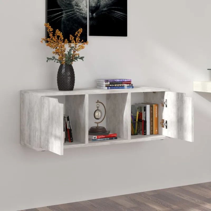 Televizoriaus spintelė, betono, 88,5x27,5x30,5cm, mediena