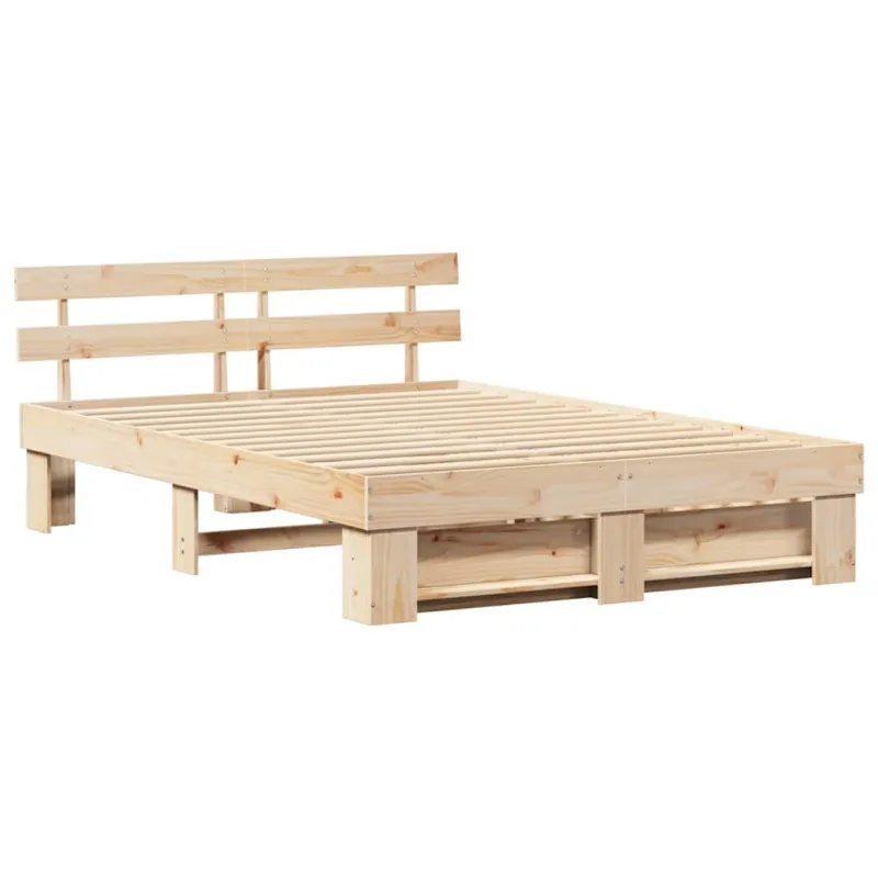 Lovos rėmas su stalčių Ruda 150 x 200 cm Kietos pušies mediena