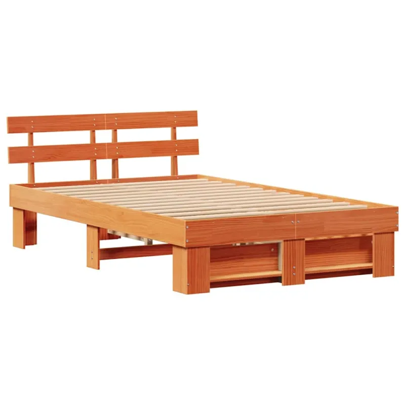 Lovos rėmas Vaško ruda 135 x 190 cm Kietos pušies mediena
