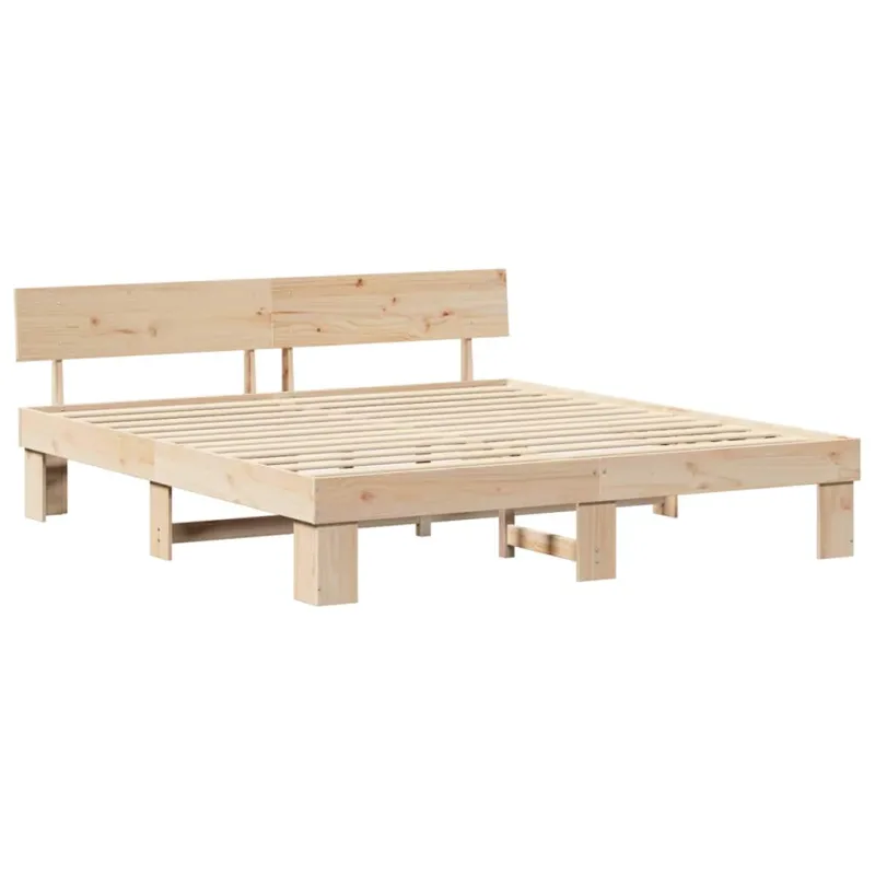 Lovos rėmas Ruda 200 x 200 cm Kietos pušies mediena
