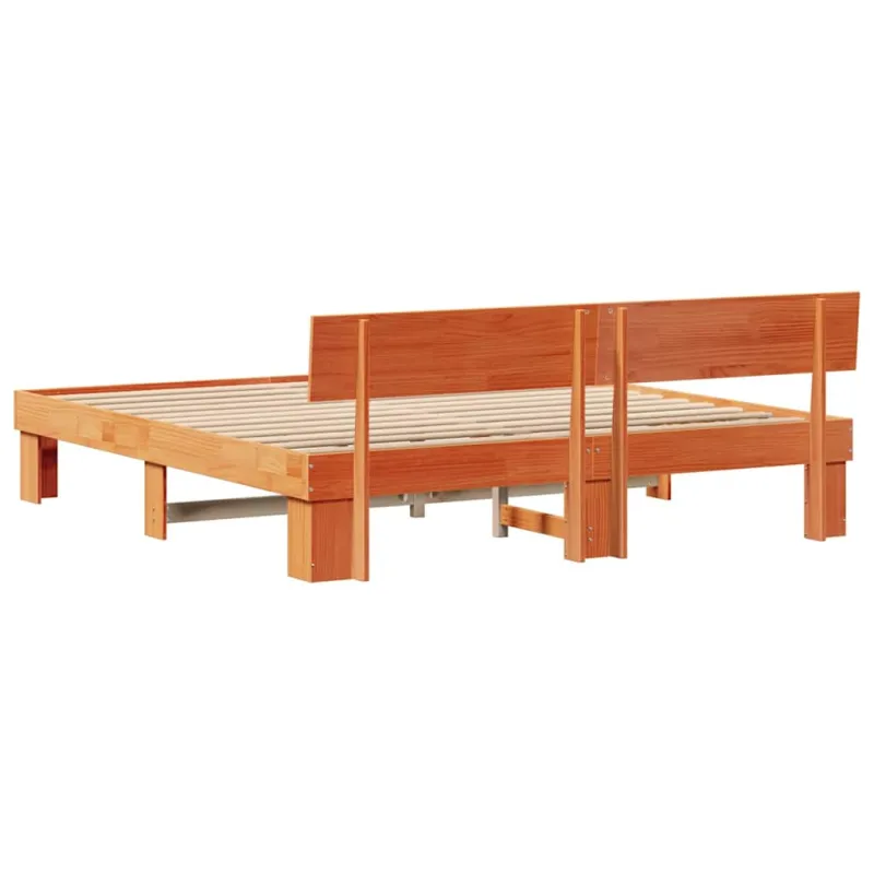 Lovos rėmas Vaško ruda 200 x 200 cm Kietos pušies mediena