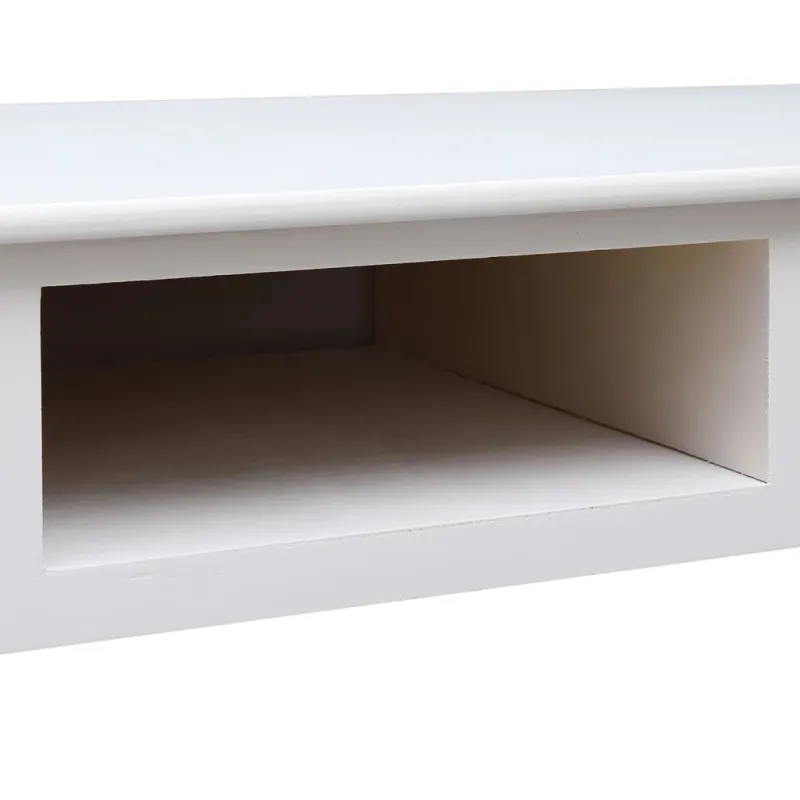 Rašomasis stalas, baltas, 108x45x76cm, paulovnijos masyvas