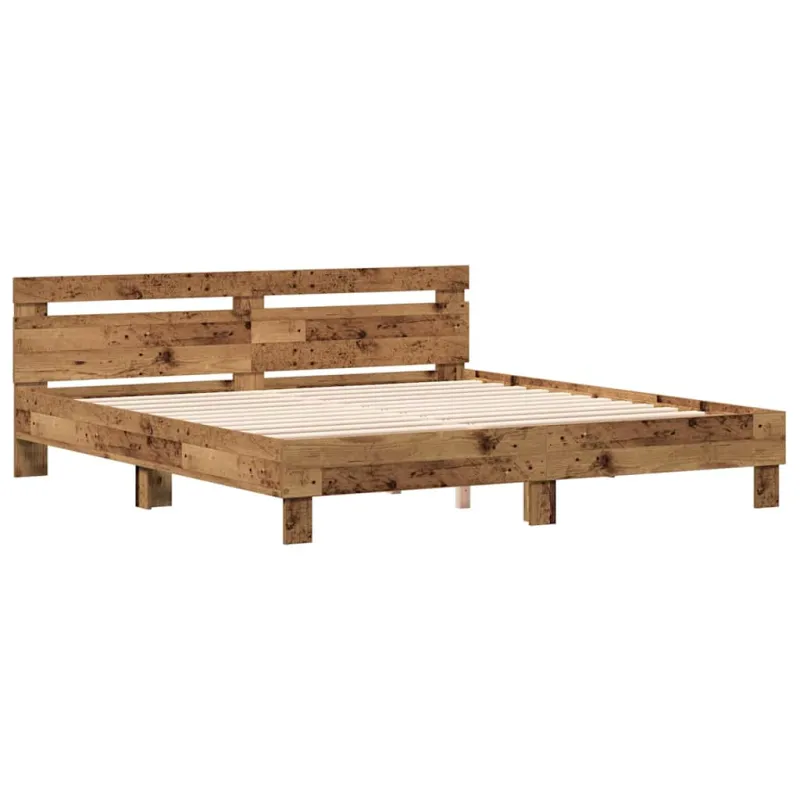 Lovos rėmas Senas medis 203 x 185 x 70 cm Apdirbta mediena