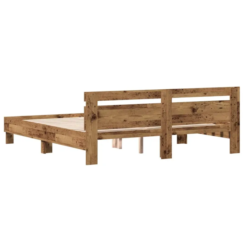 Lovos rėmas Senas medis 203 x 185 x 70 cm Apdirbta mediena