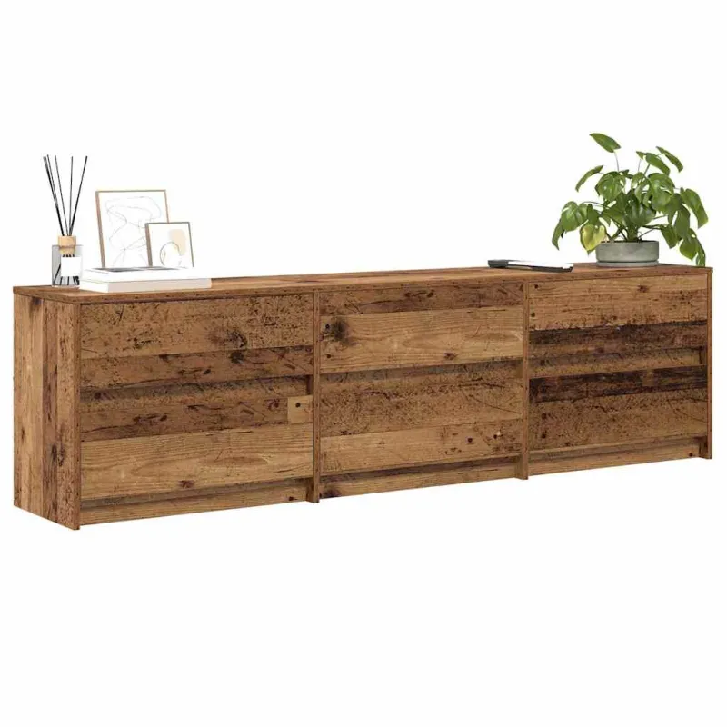 TV vienetai 2 pcs Senovinis medis 180 x 34 x 50 cm
