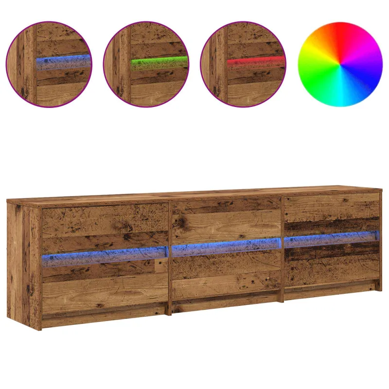 TV vienetai 2 pcs Senovinis medis 180 x 34 x 50 cm