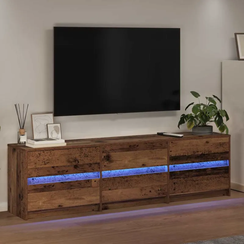 TV vienetai 2 pcs Senovinis medis 180 x 34 x 50 cm