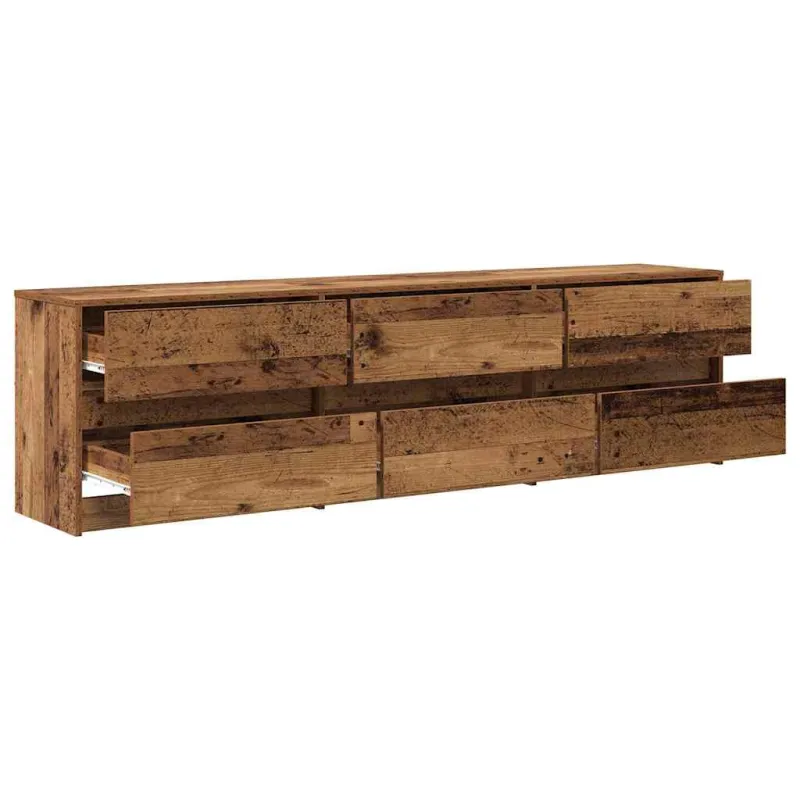 TV vienetai 2 pcs Senovinis medis 180 x 34 x 50 cm
