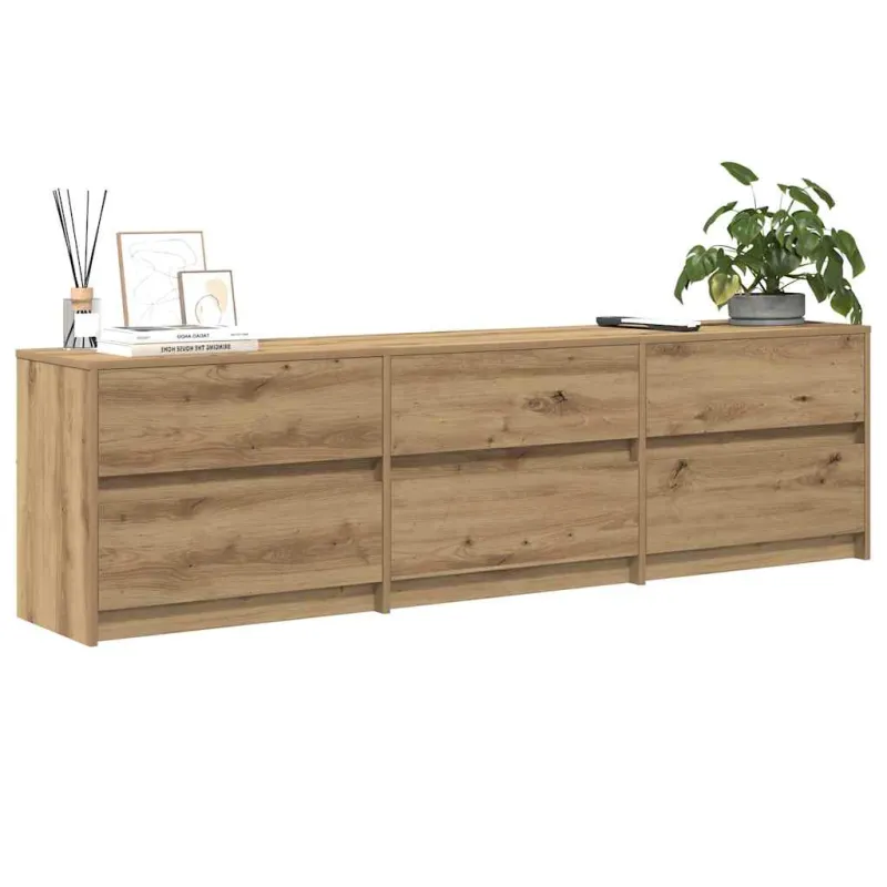 TV vienetai 2 pcs Amatininkų ąžuolas 180 x 34 x 50 cm