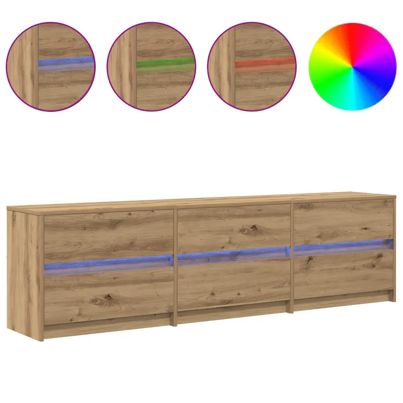 TV vienetai 2 pcs Amatininkų ąžuolas 180 x 34 x 50 cm