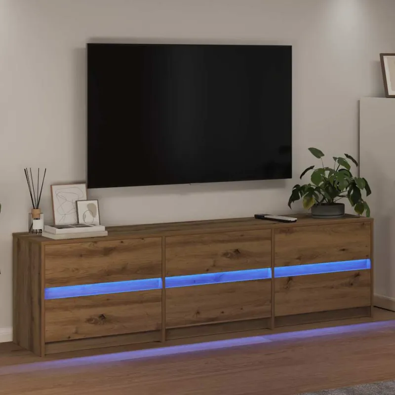TV vienetai 2 pcs Amatininkų ąžuolas 180 x 34 x 50 cm