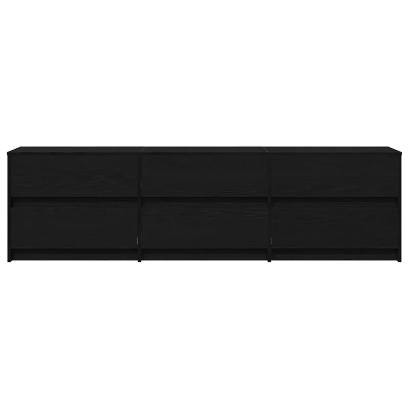 TV vienetai 2 pcs Juodas ąžuolas 180 x 34 x 50 cm