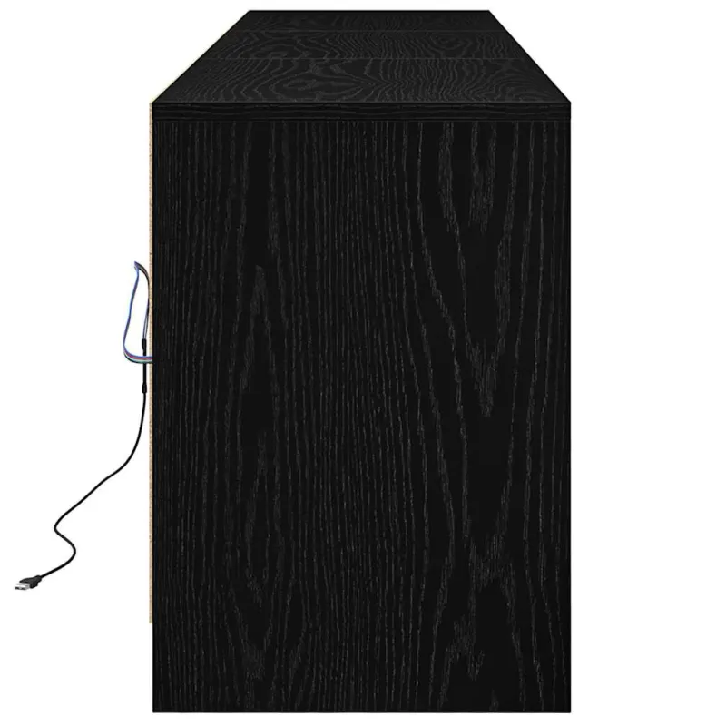 TV vienetai 2 pcs Juodas ąžuolas 180 x 34 x 50 cm