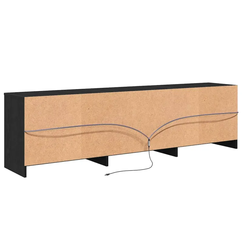 TV vienetai 2 pcs Juodas ąžuolas 180 x 34 x 50 cm