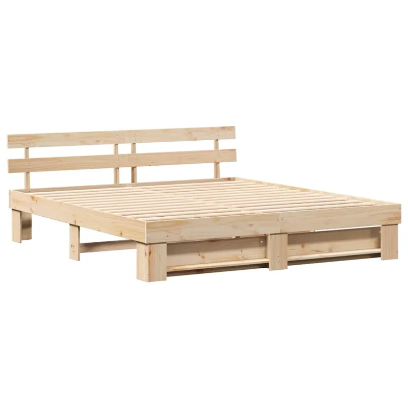 Lovos rėmas Ruda 200 x 200 cm Kietos pušies mediena