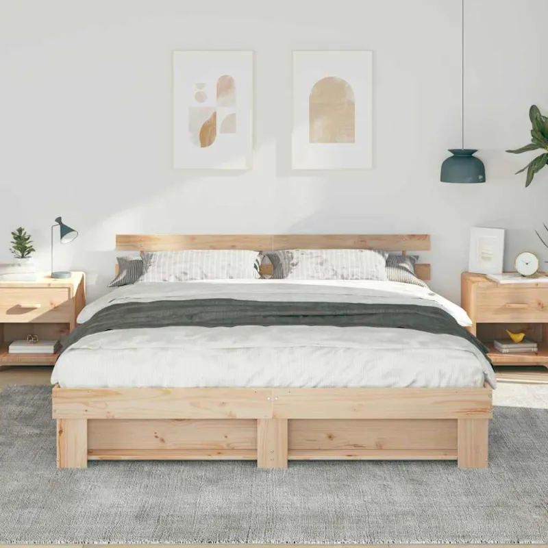 Lovos rėmas Ruda 180 x 200 cm Kietos pušies mediena
