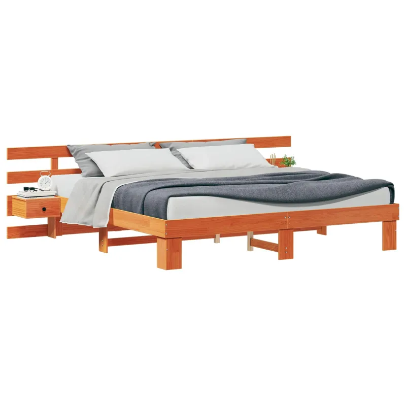 Lovos rėmas Ruda 200 x 200 cm Kietos pušies mediena
