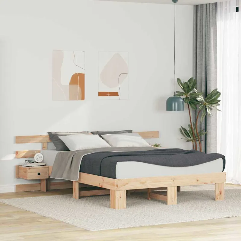 Lovos rėmas Ruda 150 x 200 cm Kietos pušies mediena