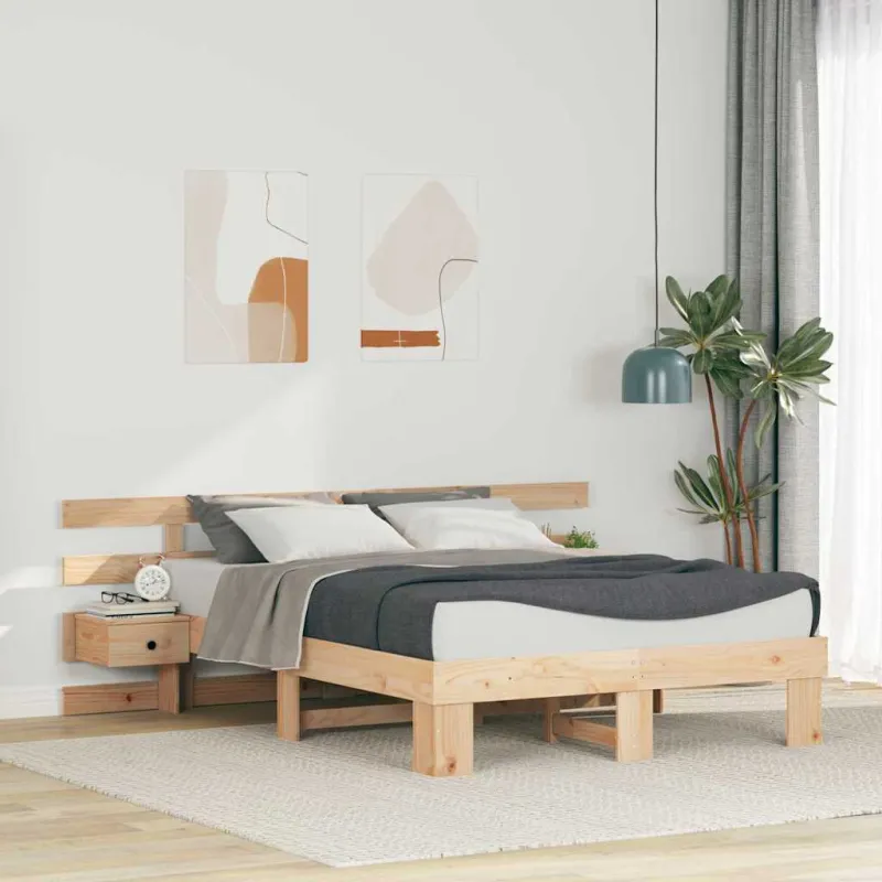 Lovos rėmas Ruda 135 x 190 cm Kietos pušies mediena