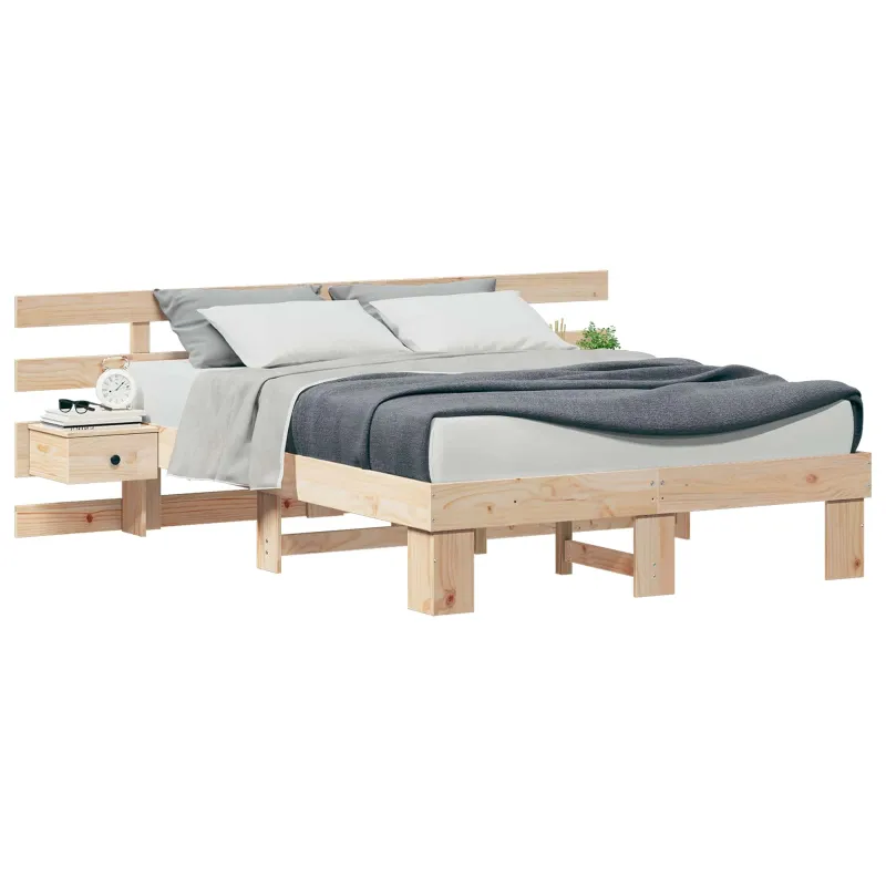 Lovos rėmas Ruda 135 x 190 cm Kietos pušies mediena