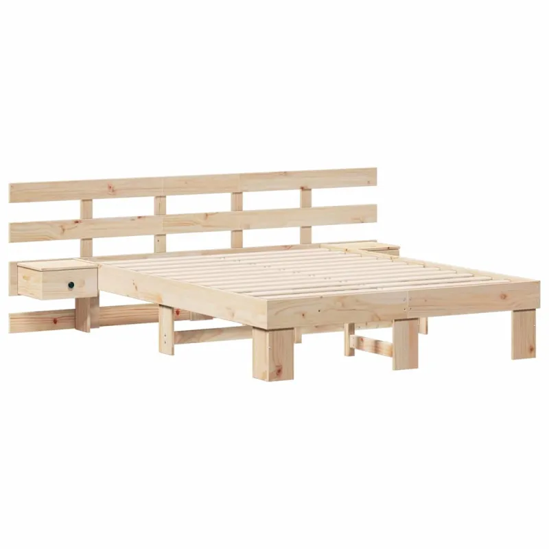 Lovos rėmas Ruda 135 x 190 cm Kietos pušies mediena