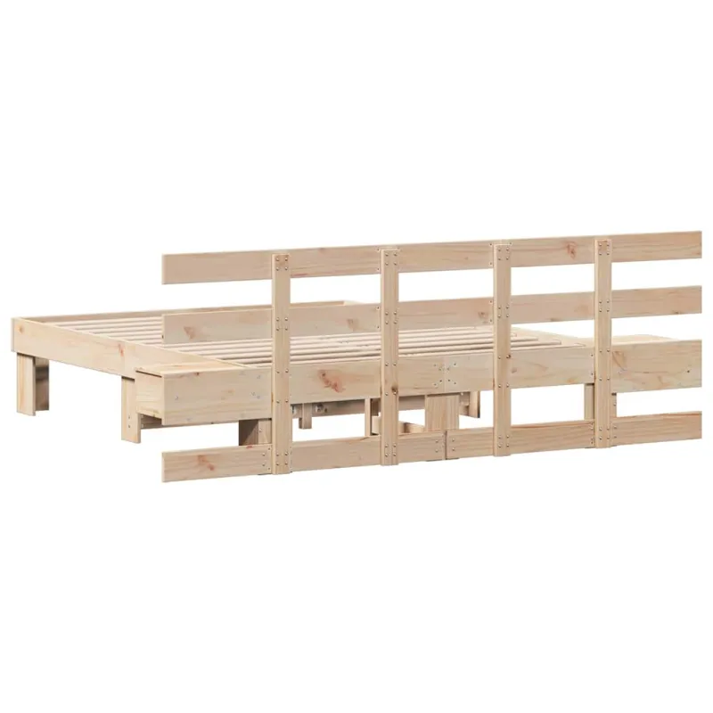 Lovos rėmas Ruda 135 x 190 cm Kietos pušies mediena