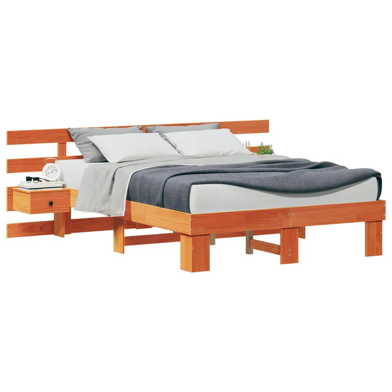 Lovos rėmas Ruda 135 x 190 cm Kietos pušies mediena