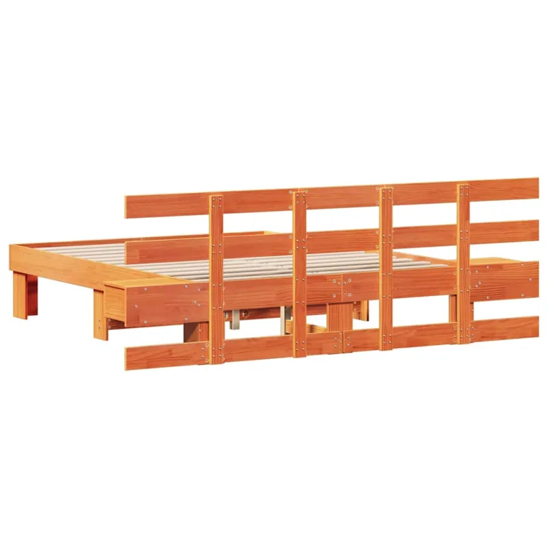 Lovos rėmas Ruda 135 x 190 cm Kietos pušies mediena