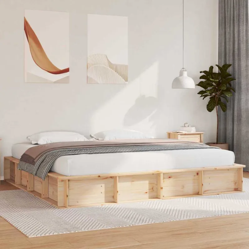Lovos rėmas Ruda 200 x 200 cm Kietos pušies mediena