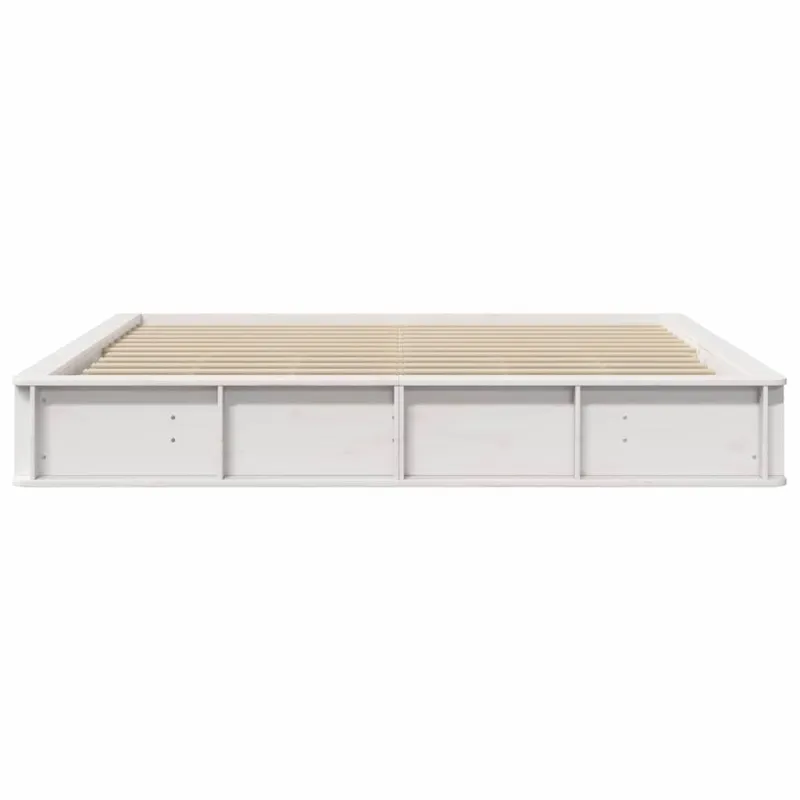 Lovos rėmas Balta 200 x 200 cm Kietos pušies mediena