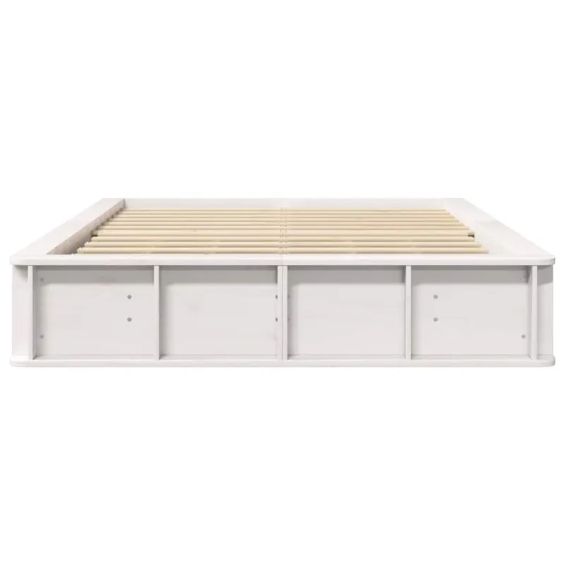 Lovos rėmas Balta 140 x 190 cm Kietos pušies mediena