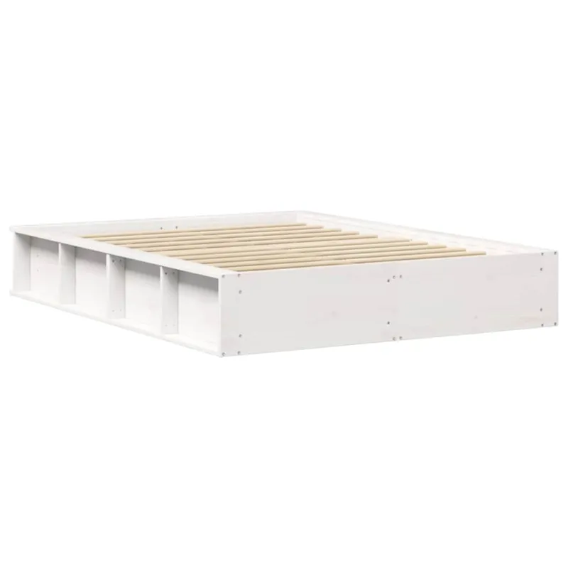 Lovos rėmas Balta 120 x 190 cm Kietos pušies mediena