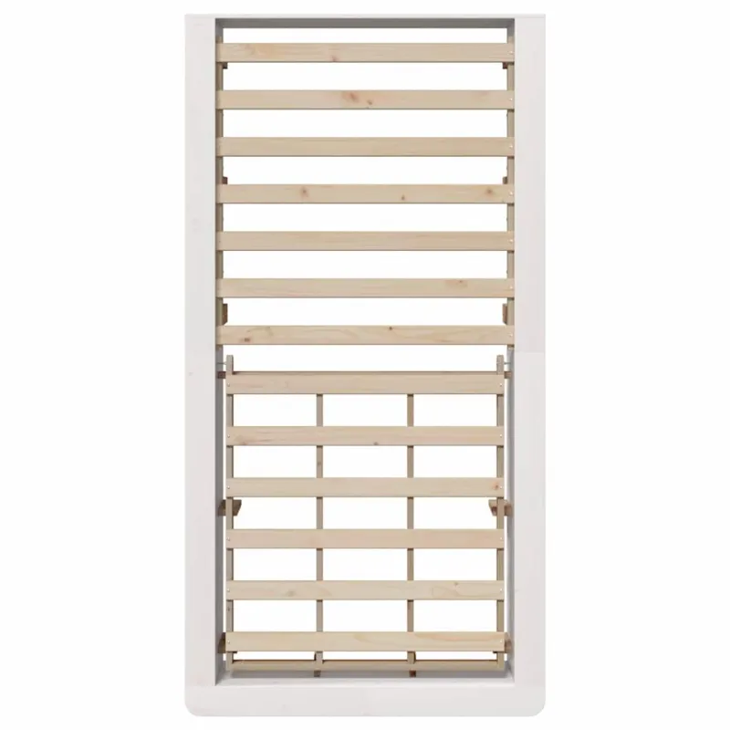 Lovos rėmas Balta 100 x 200 cm Kietos pušies mediena