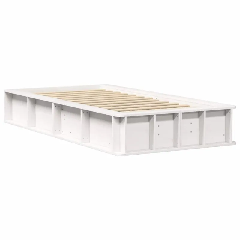 Lovos rėmas Balta 90 x 200 cm Kietos pušies mediena