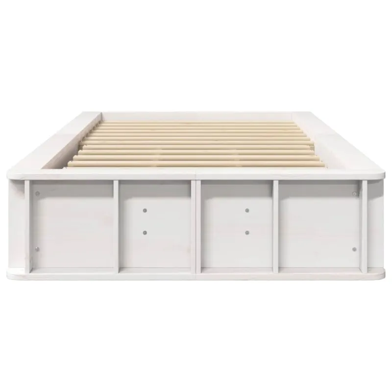 Lovos rėmas Balta 80 x 200 cm Kietos pušies mediena