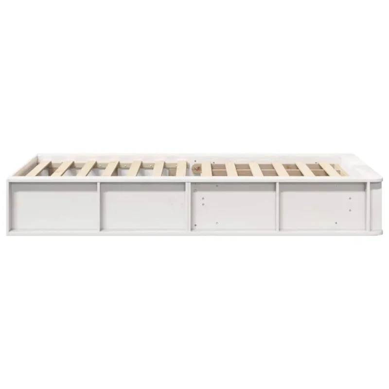 Lovos rėmas Balta 90 x 190 cm Kietos pušies mediena