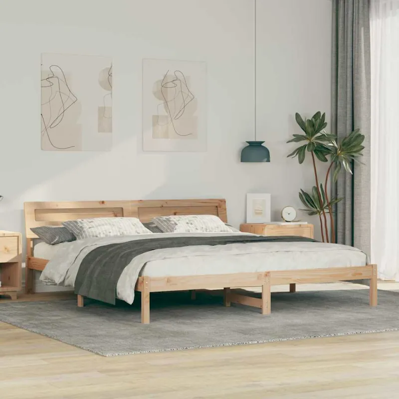 Lovos rėmas Ruda 200 x 200 cm Kietos pušies mediena
