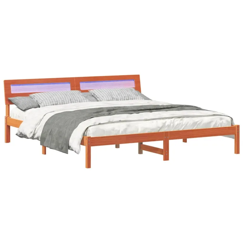 Lovos rėmas Ruda 200 x 200 cm Kietos pušies mediena