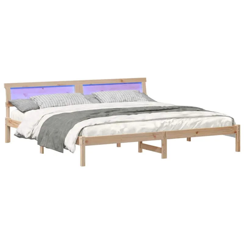 Lovos rėmas su galvūgalio Ruda 200 x 200 cm Pušies masyvas