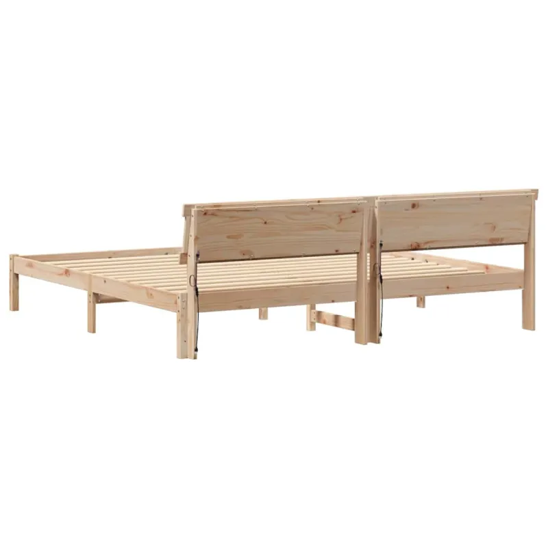 Lovos rėmas su galvūgalio Ruda 200 x 200 cm Pušies masyvas