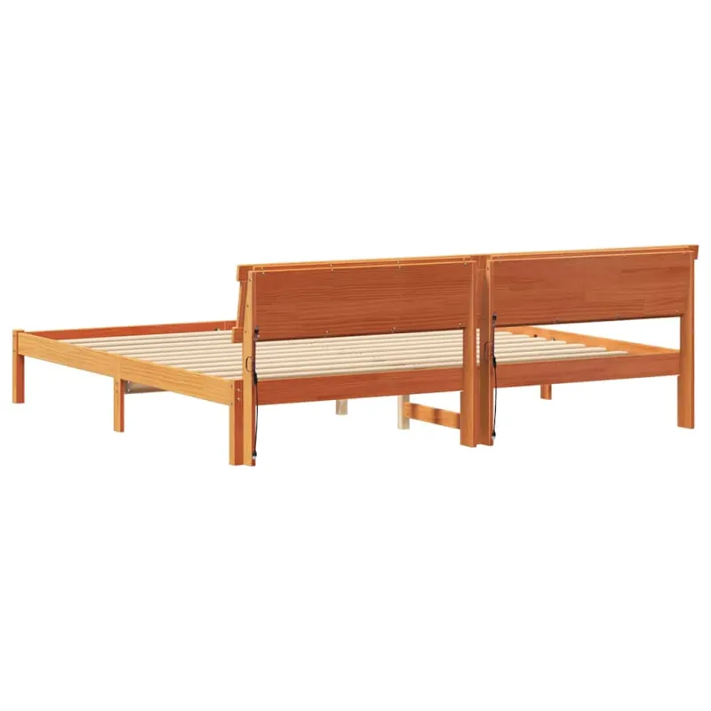 Lovos rėmas Vaško ruda 200 x 200 cm Kietos pušies mediena