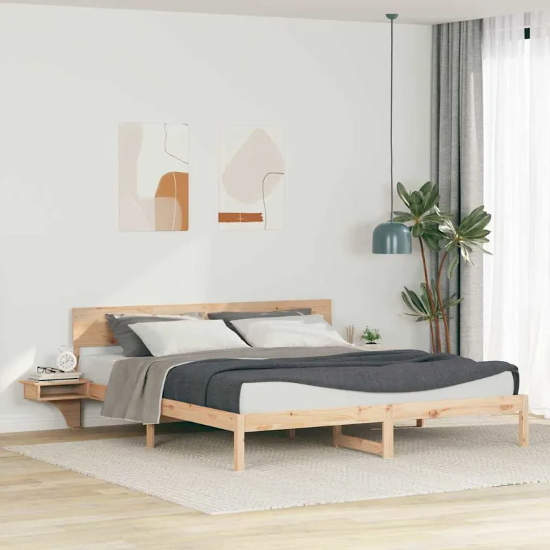 Lovos rėmas Ruda 200 x 200 cm Kietos pušies mediena