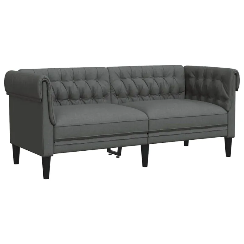 Svetainės sofa 2 pcs Tamsiai pilka 201,5 x 74,5 x 74,5 cm