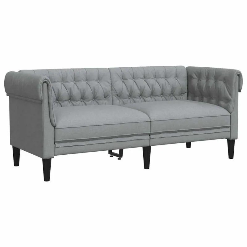 Svetainės sofa 3 pcs Šviesiai pilka 201,5 x 74,5 x 74,5 cm