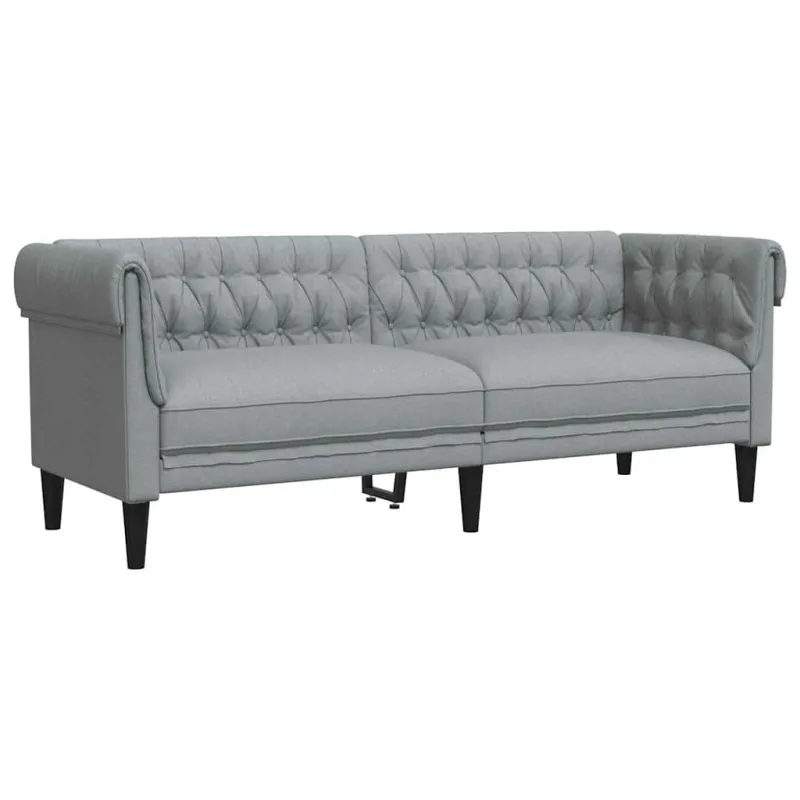 Svetainės sofa 3 pcs Šviesiai pilka 201,5 x 74,5 x 74,5 cm