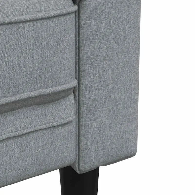 Svetainės sofa 3 pcs Šviesiai pilka 201,5 x 74,5 x 74,5 cm