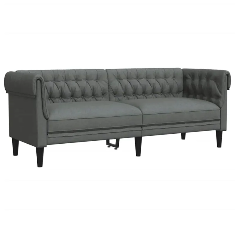 Svetainės sofa 3 pcs Tamsiai pilka 201,5 x 74,5 x 74,5 cm