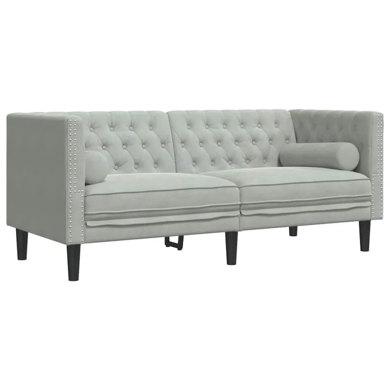 Svetainės sofa 2 pcs Šviesiai pilka 194 x 74,5 x 70,5 cm