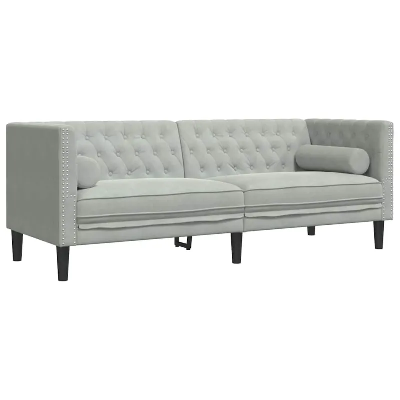 Svetainės sofa 3 pcs Šviesiai pilka 194 x 74,5 x 70,5 cm